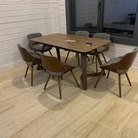 Стол Sabrina + 4 песочных стула Jody