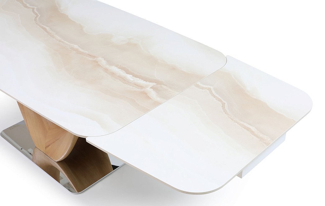 Стол раскладной Rimini Ceramic 160-240, бежевая керамика/ясень - фото 12