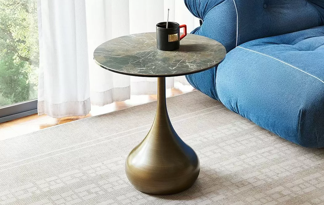 Стол журнальный Reggio (50), камень мокко/бронза - фото 3