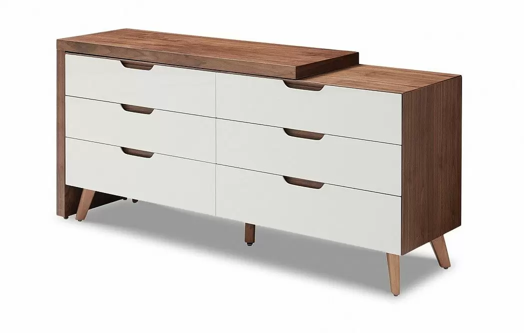 Комплект для спальни Borneo, бежевый/орех/белый - фото 23