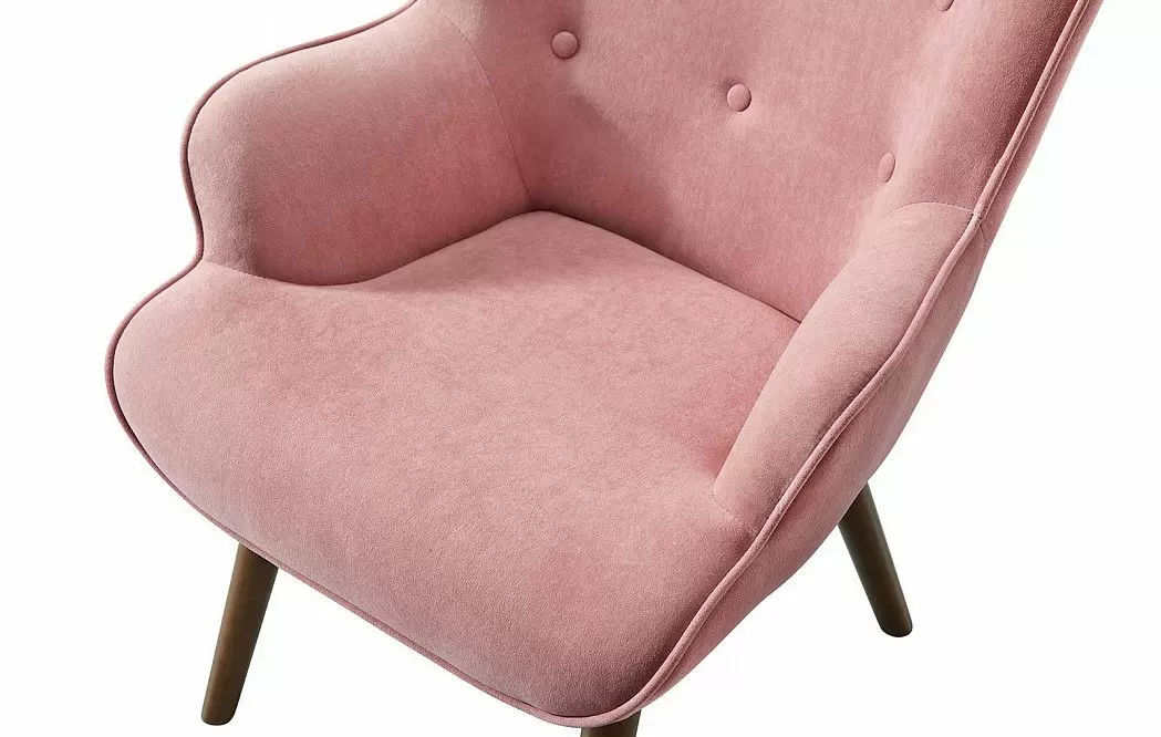 Кресло и оттоманка Hygge, коралловый/орех - фото 9