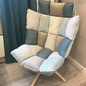 Оттоманка в стиле Husk, серый