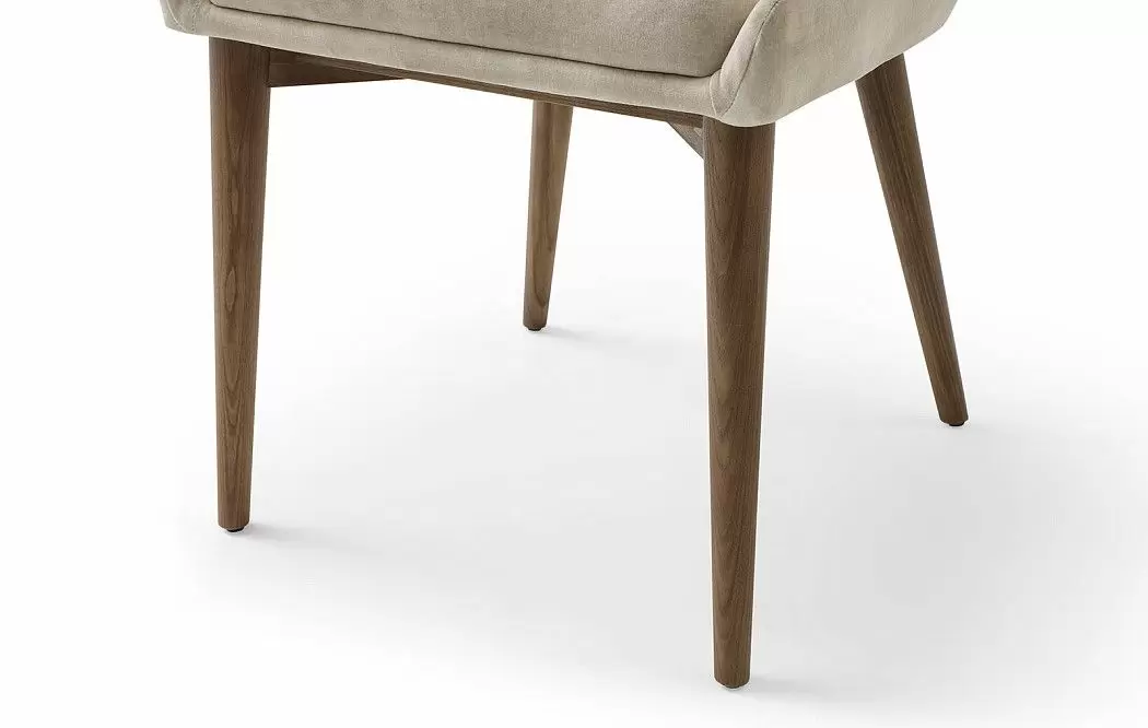 Стул Mikaela, бежевый/орех - фото 10