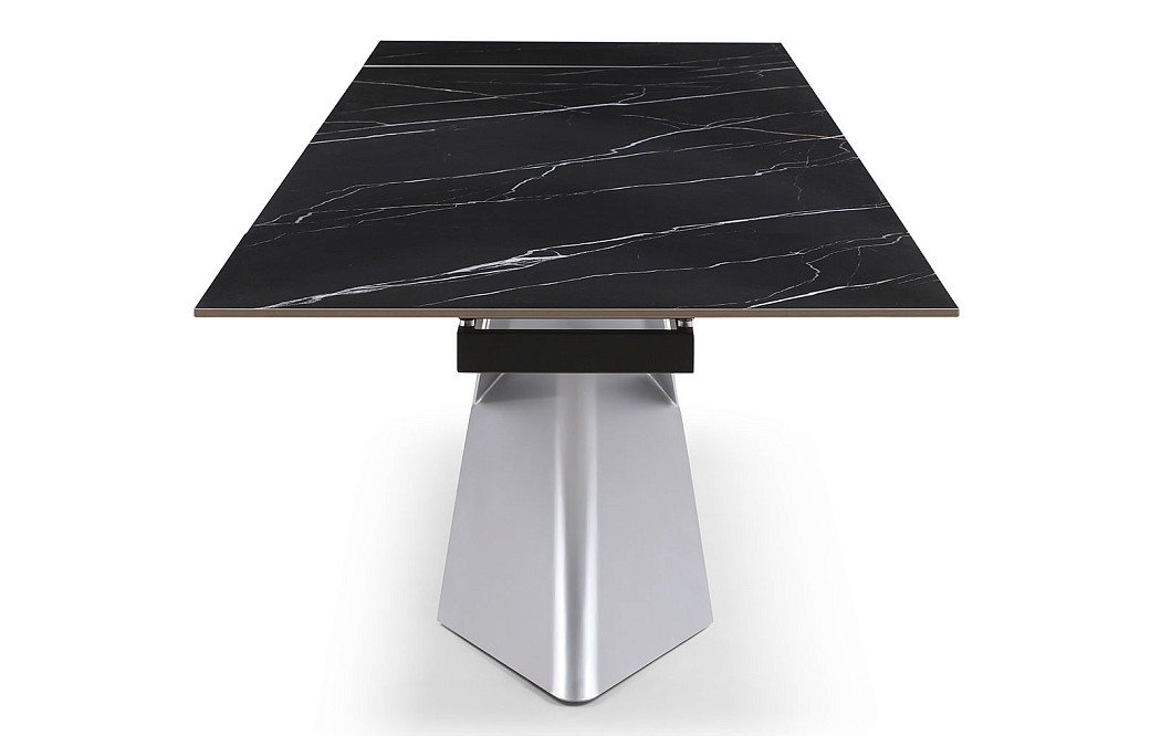 Стол раскладной Armanda 200-300, черная керамика/серебро - фото 12
