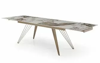 Стол раскладной Parma 180-280, светлая керамика/шампань