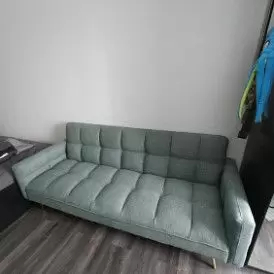 Диван-кровать Madrid, желтый/золотые ножки