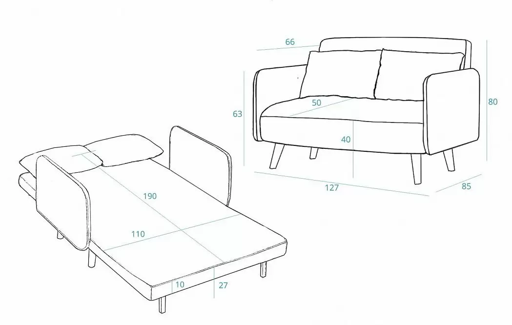 Диван-кровать Cardiff, желтый - фото 3