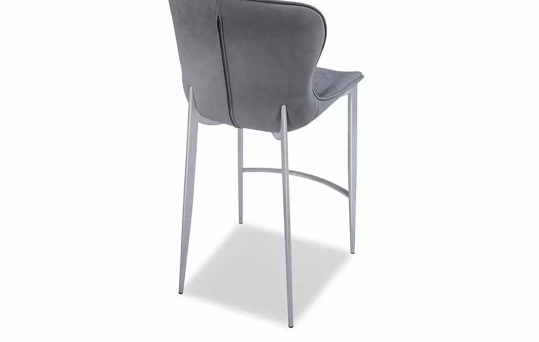 Стул полубарный Peggy (65), серый/стальной - фото 10