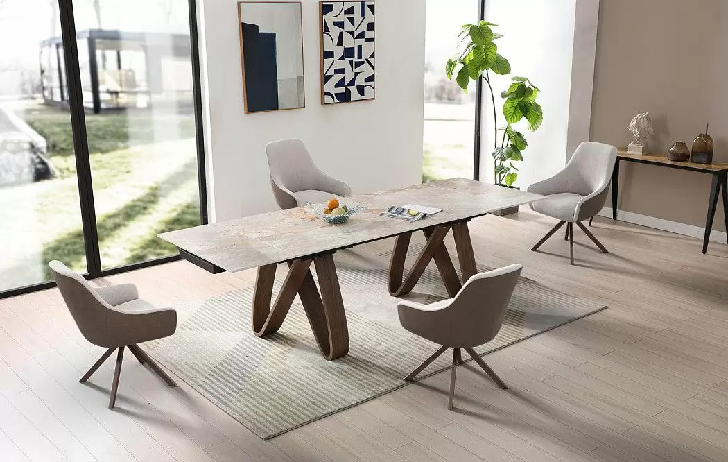 Стол Lido + 4 бежевых стула Emma