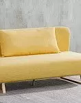 Диван-кровать Rosy 3-х местный, желтый/без принта