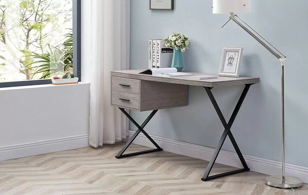 Стол письменный Hemingway, дымчатый дуб/черный - фото 2