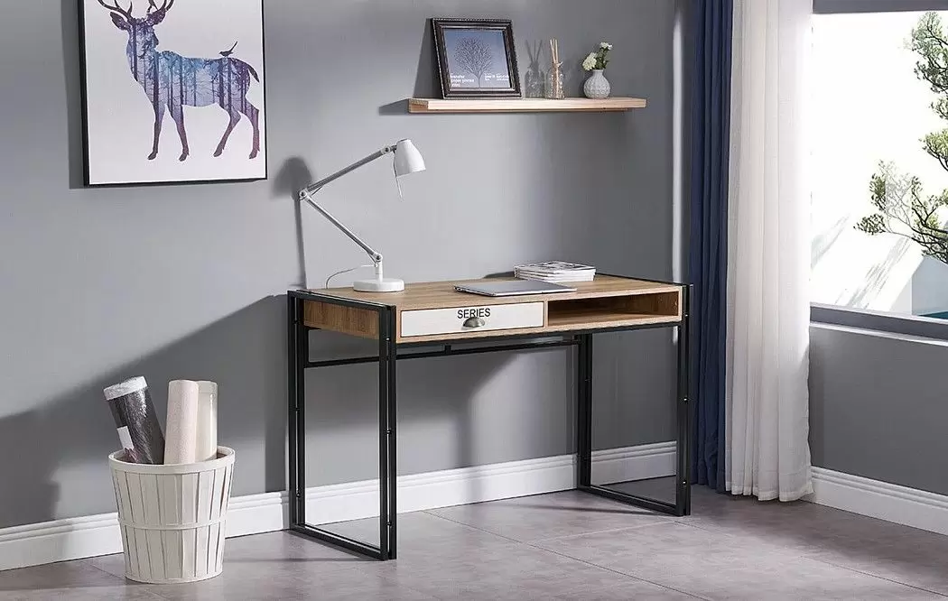 Стол письменный Discovery, орех/черный