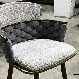 Стул барный Vanda (76), белый/серый