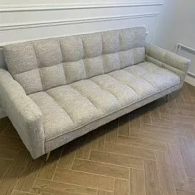 Диван-кровать Madrid, желтый/золотые ножки