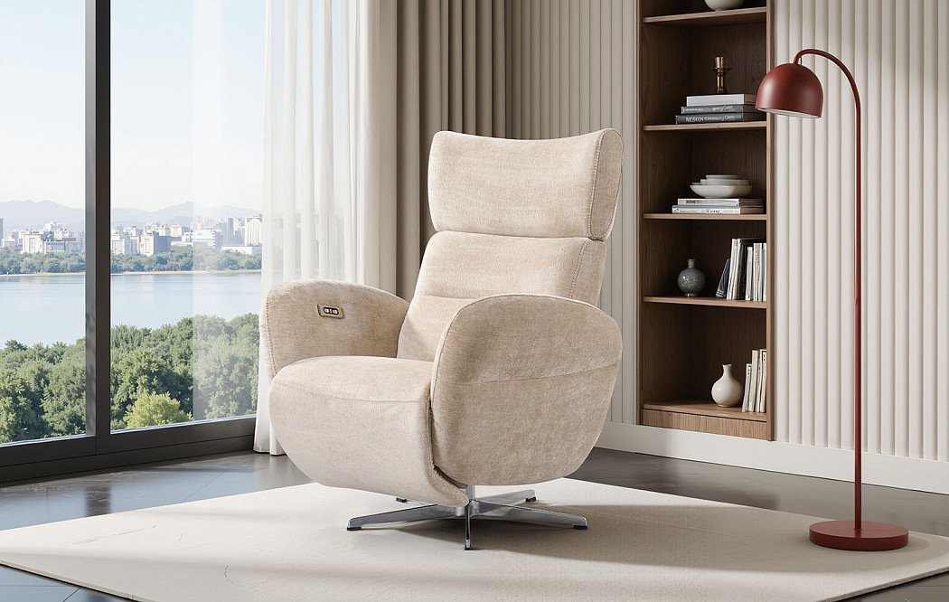 Кресло-реклайнер Star, бежевый - фото 3