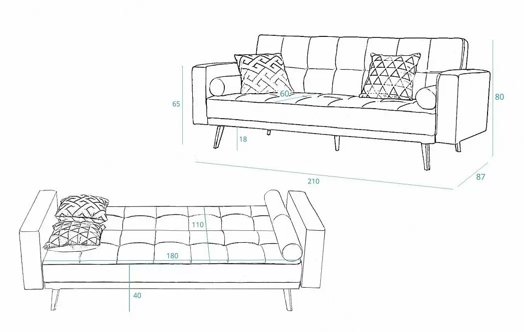 Диван-кровать Scandinavia, серый - фото 4