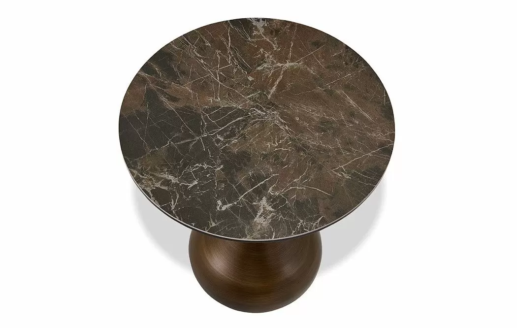 Стол журнальный Reggio (50), камень мокко/бронза - фото 5