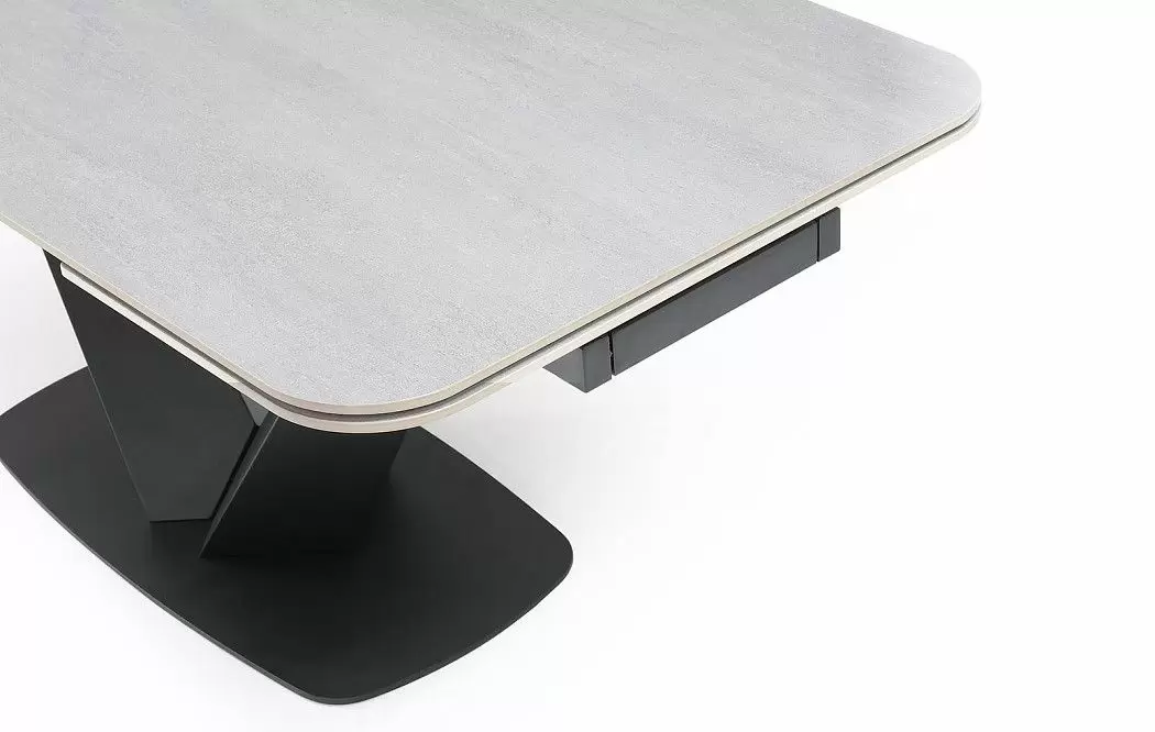 Стол раскладной Virginia 180-260, серая керамика/черный - фото 8