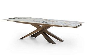 Стол раскладной Esmeralda 200-300, светлая керамика/бронза Стол раскладной Esmeralda 200-300, светлая керамика/бронза