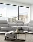 Диван Lester угловой (правый), светло-серый