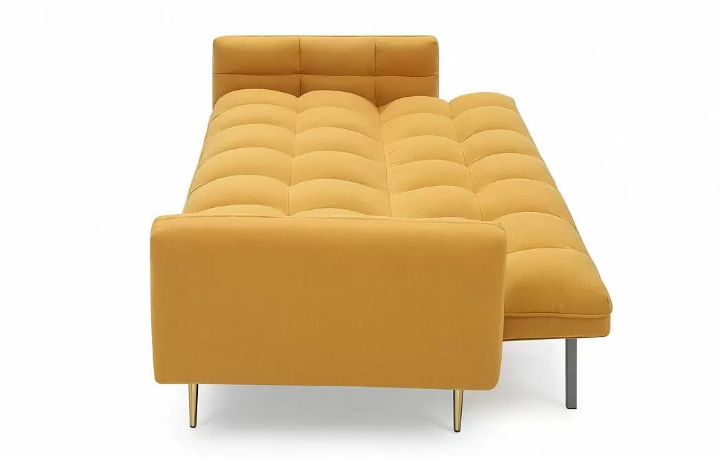 Диван-кровать Madrid, желтый/золотые ножки - фото 8