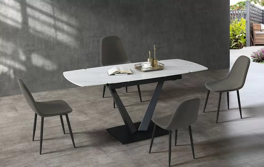 Стол раскладной Livorno 120-180, керамика "каррарский мрамор" - фото 18