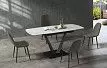 Стол раскладной Livorno 120-180, керамика "каррарский мрамор"