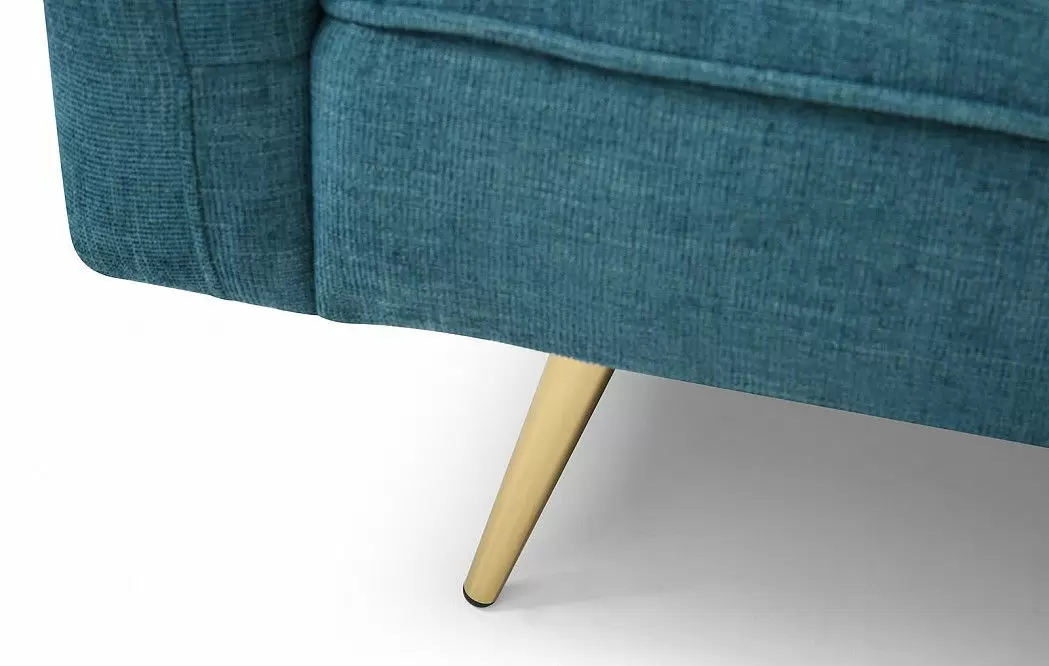 Диван-кровать Madrid, синий/золотые ножки - фото 8