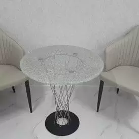 Стол Cyclone Ice (70), стекло/черный