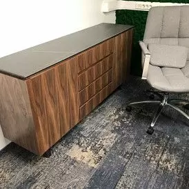 Буфет Nottingham, темная керамика/орех