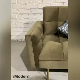 Диван-кровать Madrid, желтый/золотые ножки