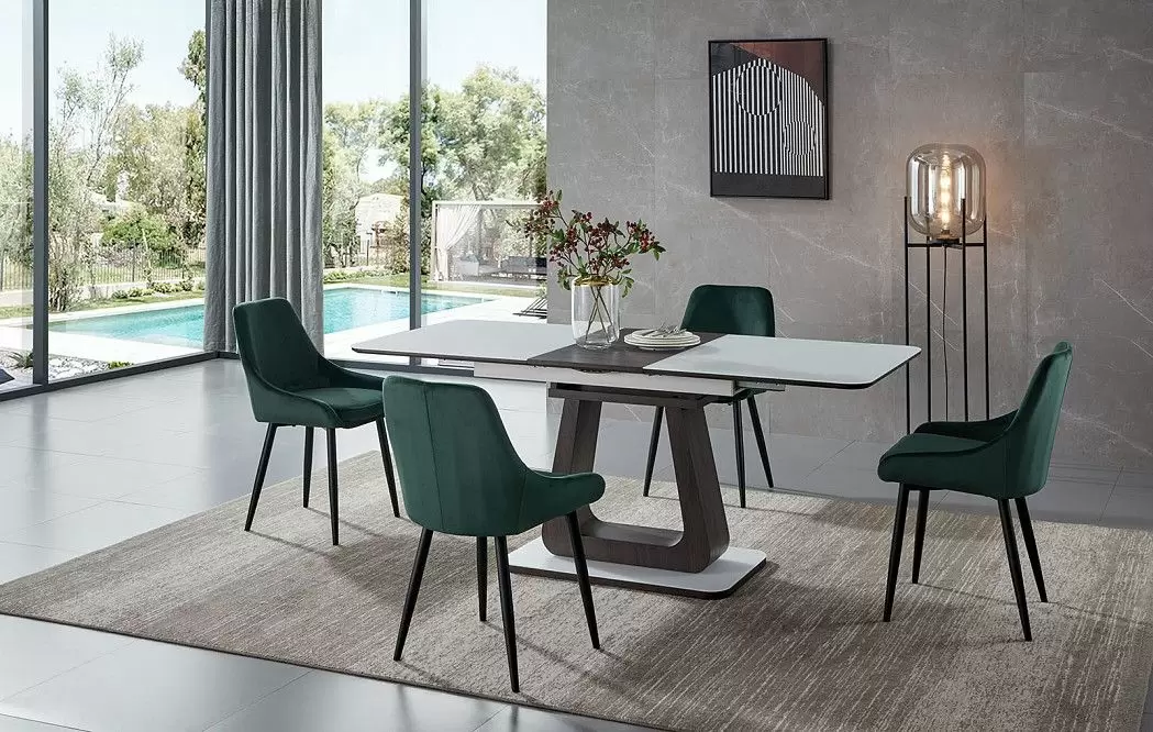 Стол раскладной Rosanna 160-200, темно-коричневый/белый - фото 2