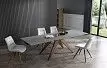 Стол раскладной Valencia 180-260, серая керамика/орех