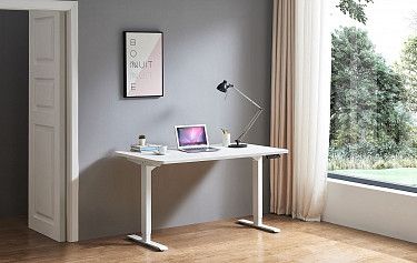 Стол New York (140) белый, регулируемая высота, электропривод