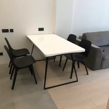 Стол раскладной Frankfurt 110-140, белый/черный