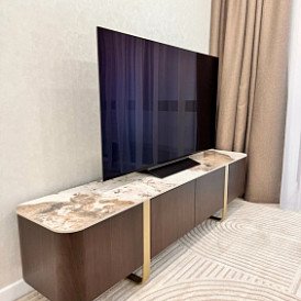 ТВ Тумба Lorraine, керамика/орех/шампань