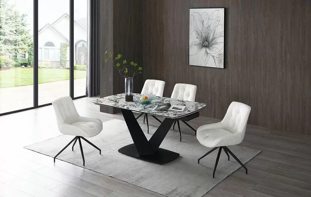 Стул Joely, белый тедди/черный - фото 3