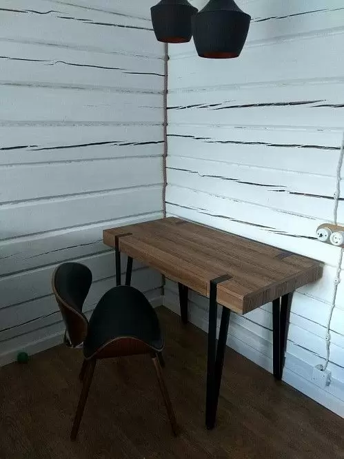 Стол письменный Project, орех/черный - фото 21