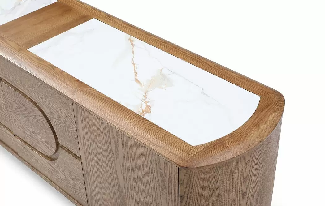 Буфет Carolina, белая керамика/орех - фото 5