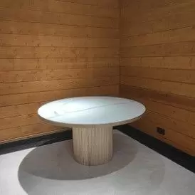 Стол Adriana 150, белая керамика/ясень