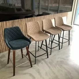 Стул полубарный Joan (65), темно-синий