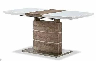 Стол раскладной Arioso Glass (120), белый/дуб