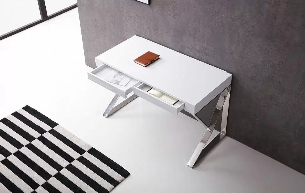 Стол письменный Edgar (2 ящика), белый - фото 4