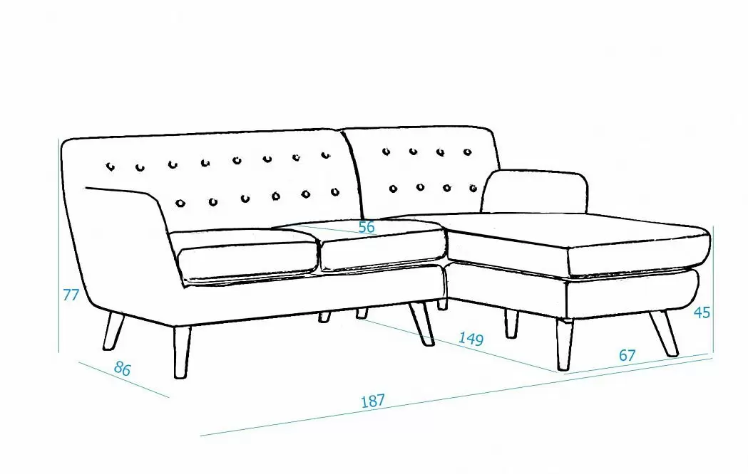 Диван Copenhagen угловой (правый), бежевый - фото 3