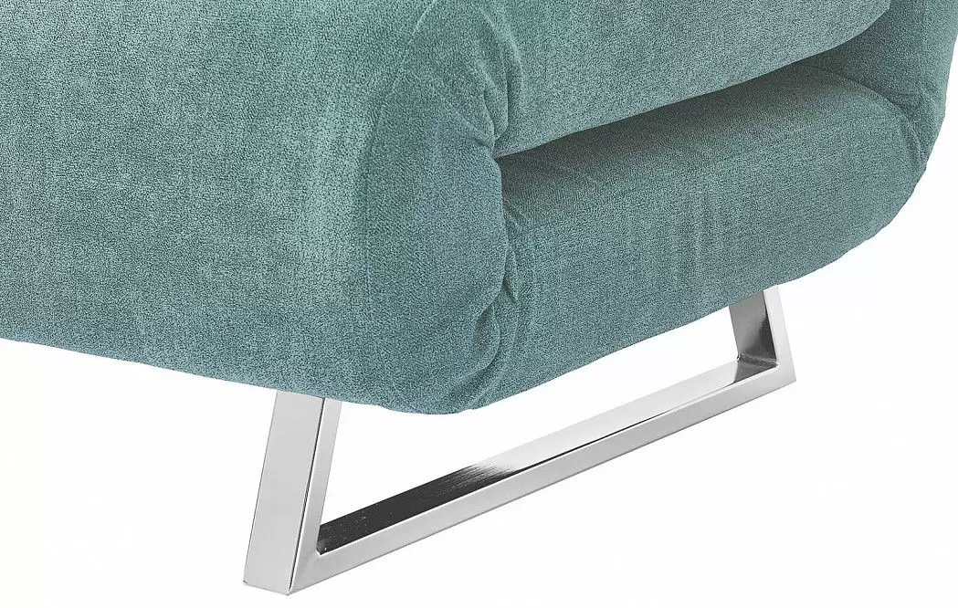 Диван-кровать Rosy 2-х местный, бирюзовый/хром - фото 7