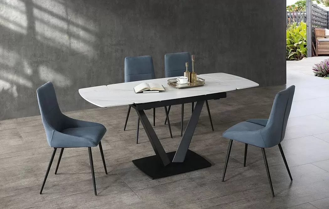 Стол раскладной Livorno 120-180, керамика "каррарский мрамор" - фото 15