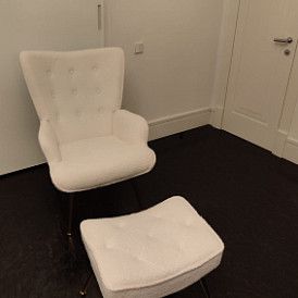 Оттоманка Hygge, слоновая кость/золото