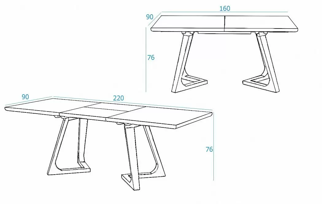 Стол раскладной Avalon (160), белый/ясень - фото 7