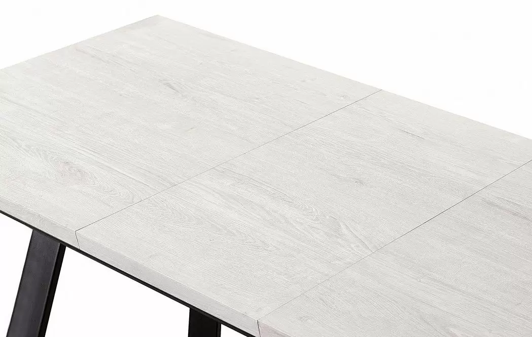 Стол раскладной Denver 120-160, светлый дуб/черный - фото 9