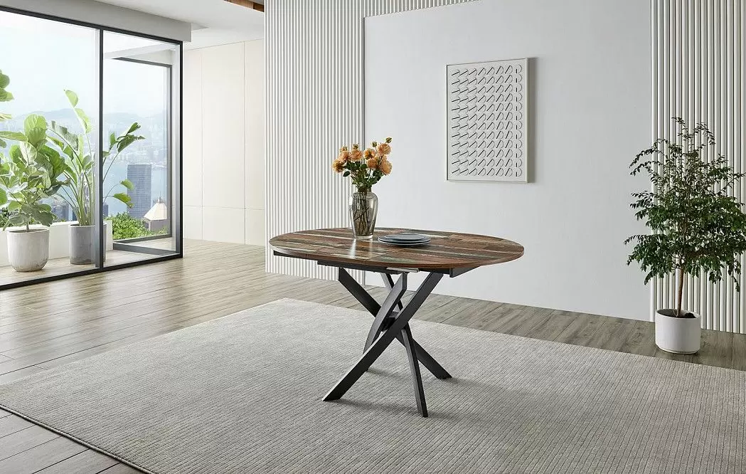 Стол раскладной Charly 100-129, мультиколор/черный - фото 5